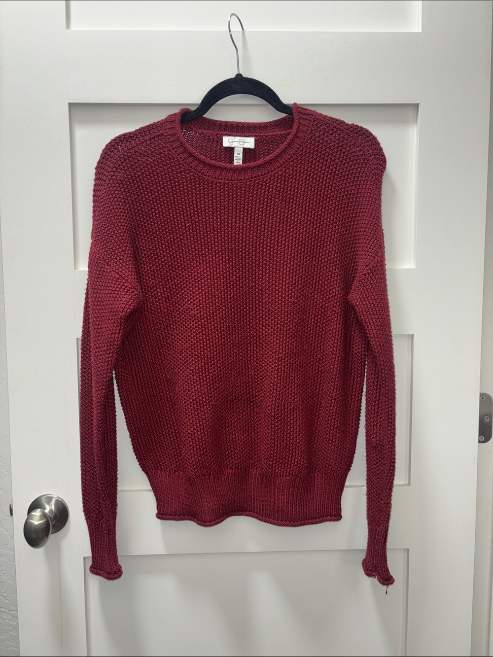 Jessica Simpson Red Crewneck Knit Sweater